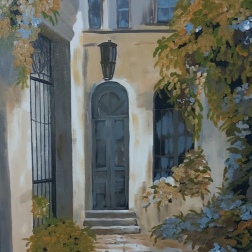 Painting for sale online - Parisian courtyard