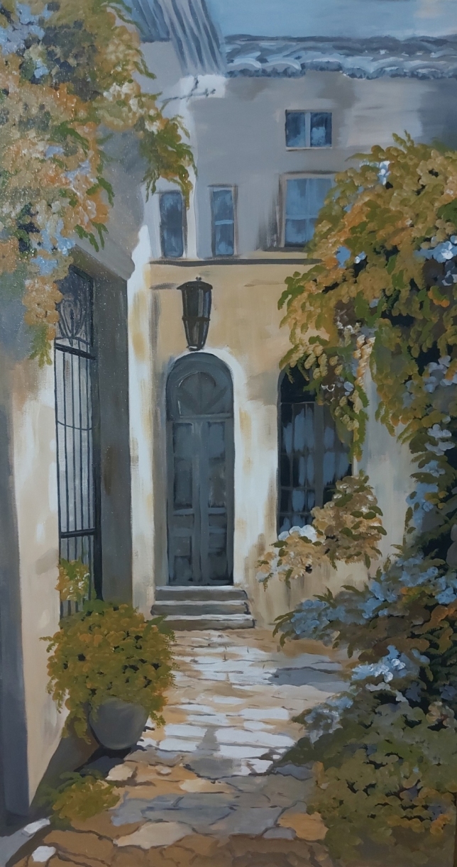 Painting for sale online - Parisian courtyard