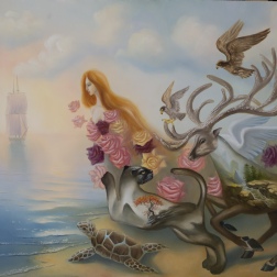 Painting for sale online - Mother on the shore