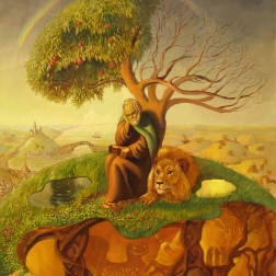 Painting for sale online - The hermit by the tree