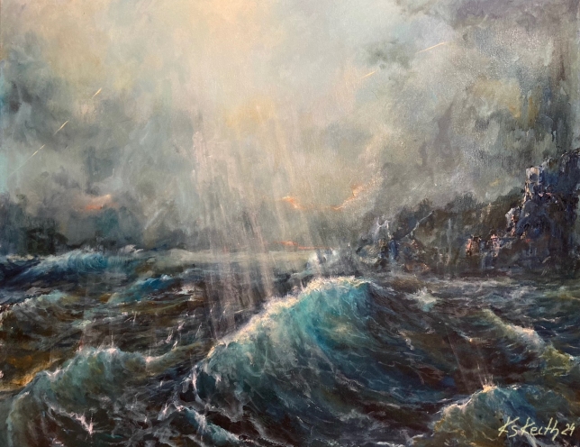 Painting for sale online - Light among the waves