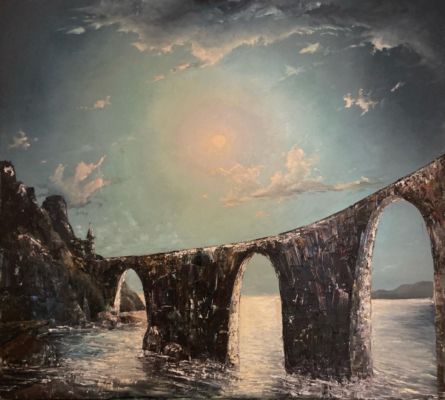 Painting for sale online - Moon Bridge
