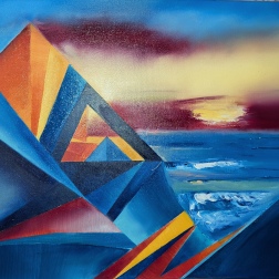 Painting for sale online - Geometric experiment 