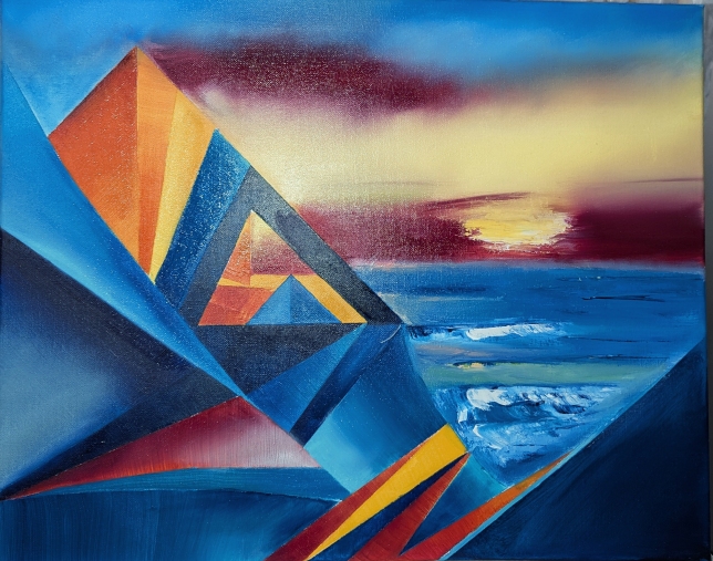 Painting for sale online - Geometric experiment 