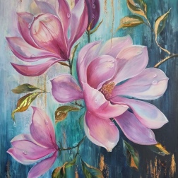 Painting for sale online - Delicate magnolia