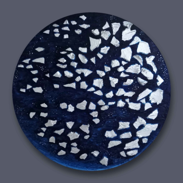 Painting for sale online - Space with asteroids