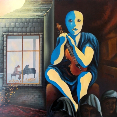 Painting for sale online - The Music Outside the Window 
