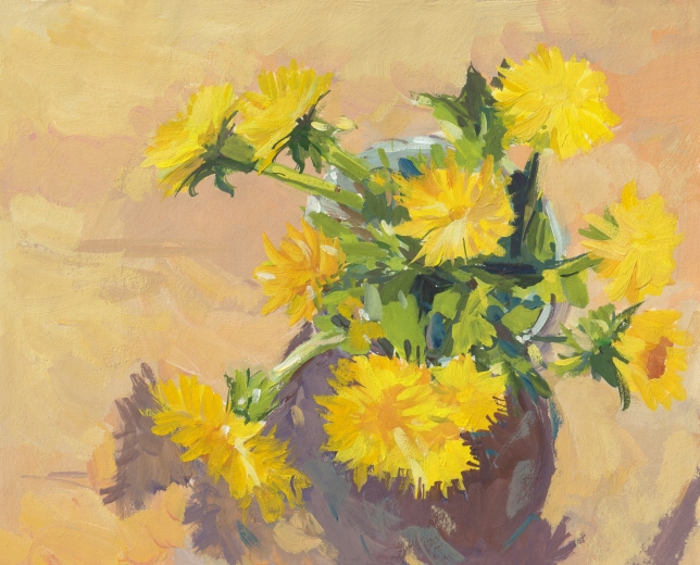 Painting for sale online - Sunny dandelions
