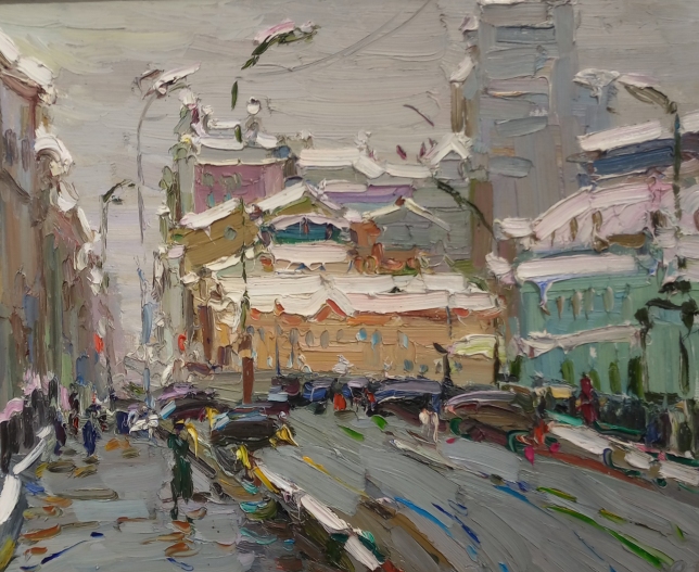 Painting for sale online - Москва после метели  Moscow after the snowstorm