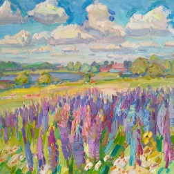 Painting for sale online - У деревни Фуньково / Near the village of Funkovo