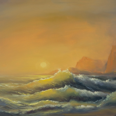 Painting for sale online - Golden sunset