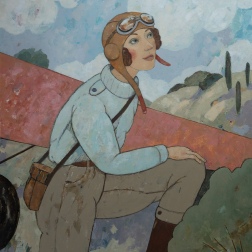 Painting for sale online - She is an aviator
