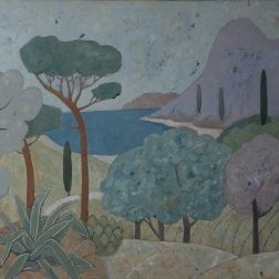 Painting for sale online - View of the lilac hills