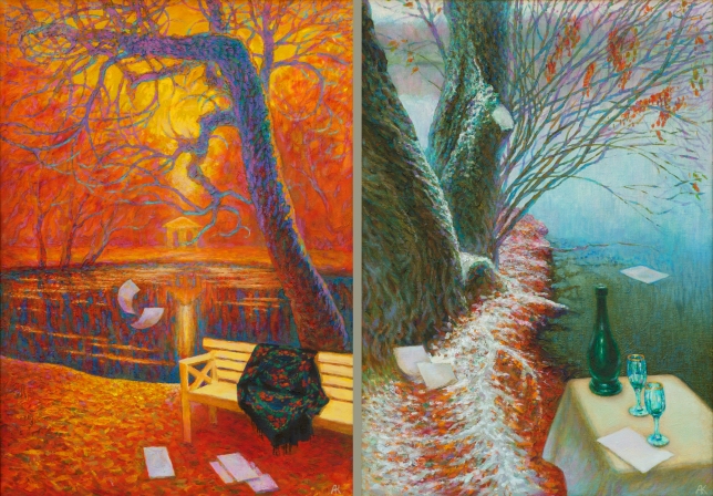 Painting for sale online - Visiting Classics: in Boldino at Pushkin, in Tarkhany at Lermontov