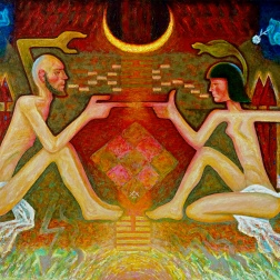 Painting for sale online - Dispute: from the Mental Eclipse to the Heart Dawn