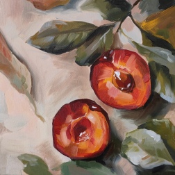 Painting for sale online - Red plums