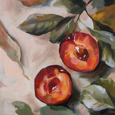 Painting for sale online - Red plums