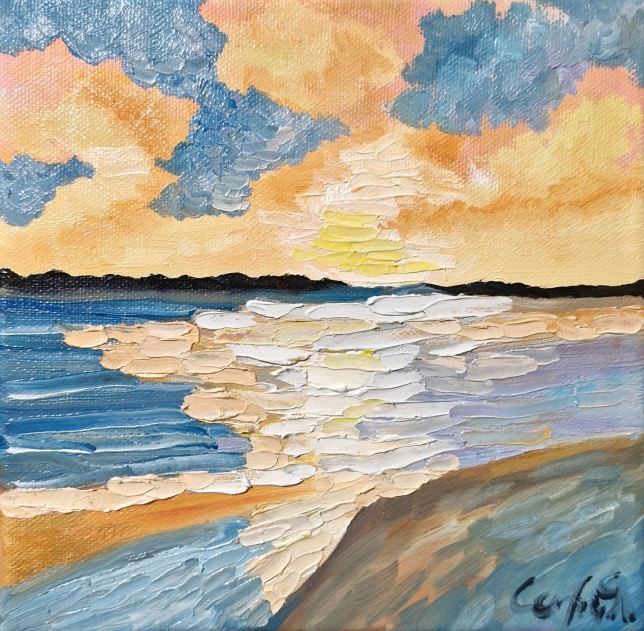 Painting for sale online - at sunset 