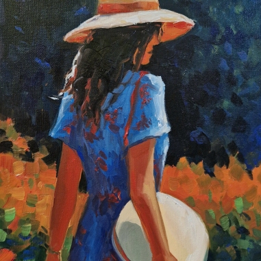 Painting for sale online - A walk through the park 