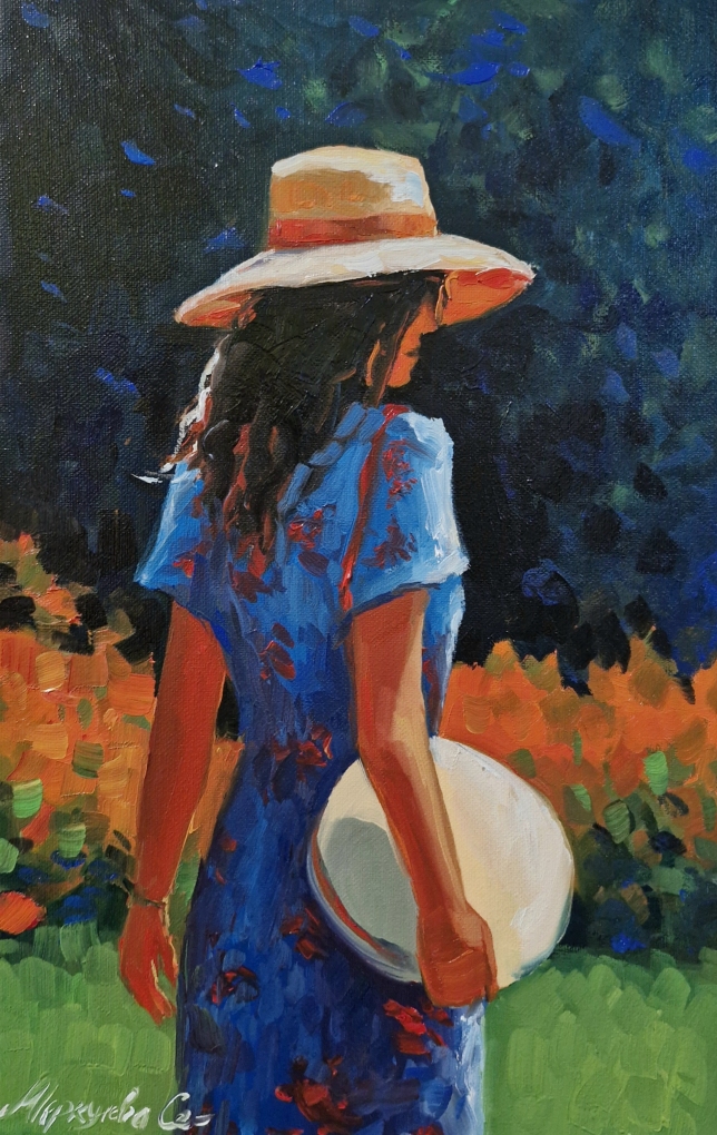 Painting for sale online - a walk through the park 
