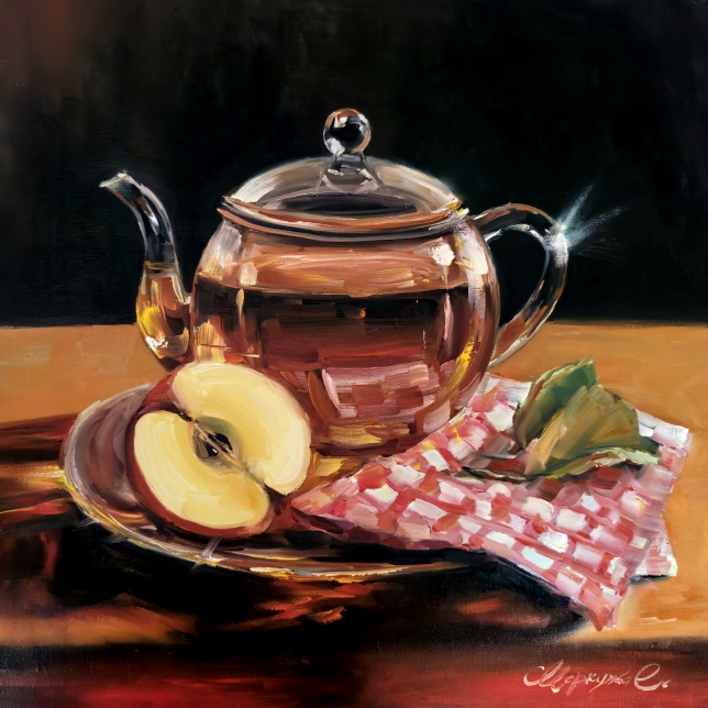 Painting for sale online - a cozy breakfast 