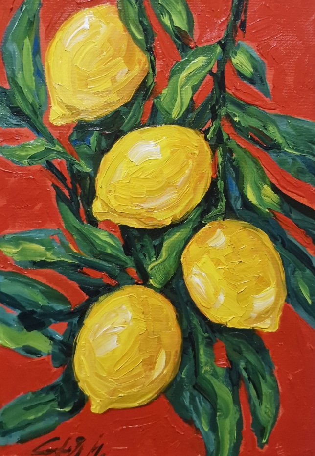 Painting for sale online - lemons 