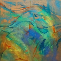 Painting for sale online - Golden waves
