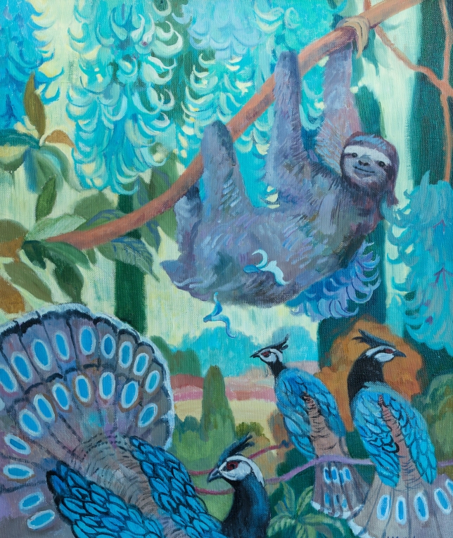 Painting for sale online - Under the jade vine