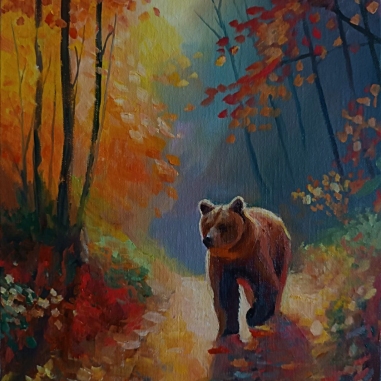 Painting for sale online - Along the forest path