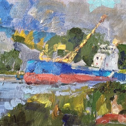 Painting for sale online - Cargo ship