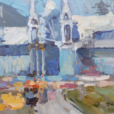 Painting for sale online - Lermontov Gallery in a flower garden