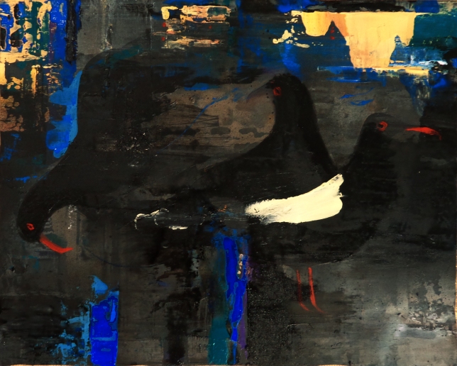 Painting for sale online - Black-backed gulls
