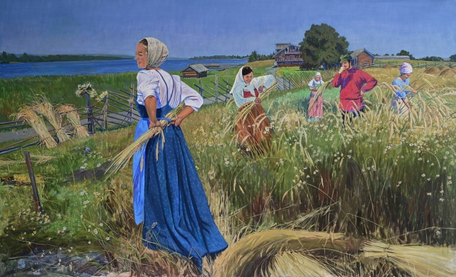 Painting for sale online - Zazhinki - the beginning of the harvest