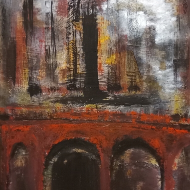 Painting for sale online - Fog in the city