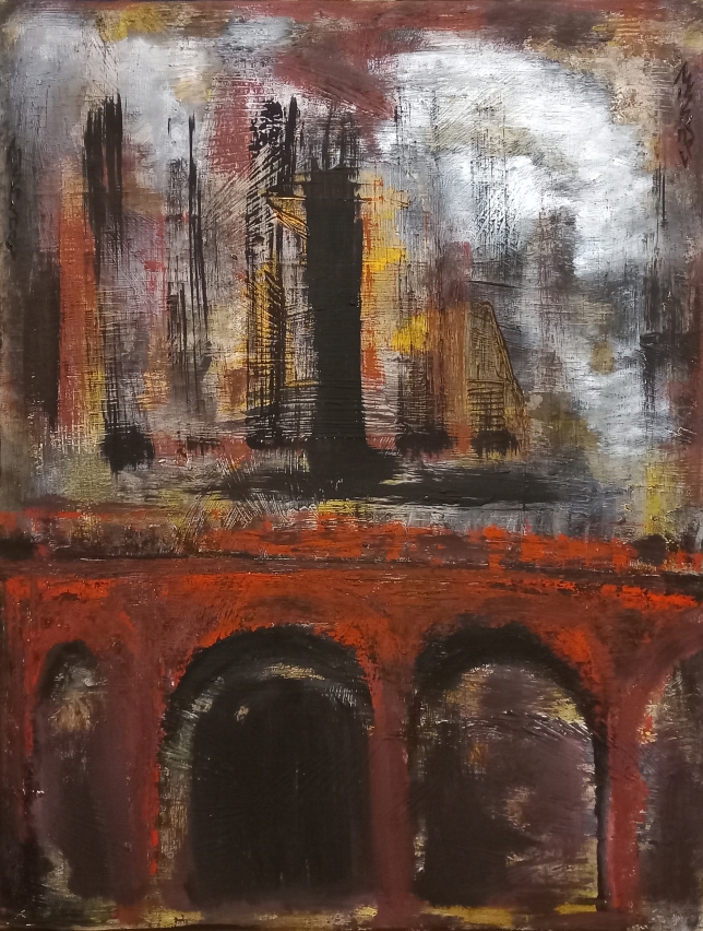 Painting for sale online - Fog in the city
