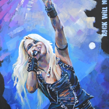 Painting for sale online - Doro Pesch: Rock will never die