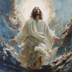 Painting for sale online - Ascension Textured Light of Faith