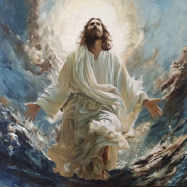 Painting for sale online - Ascension Textured Light of Faith