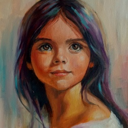 Painting for sale online - Childrens portrait