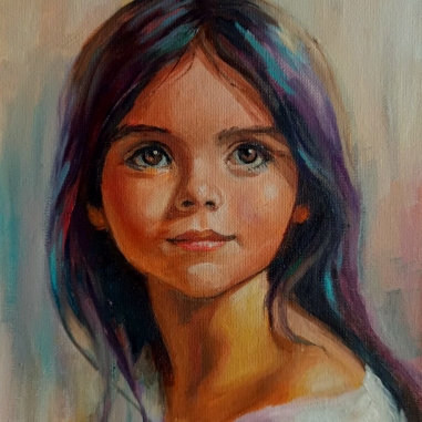 Painting for sale online - Childrens portrait