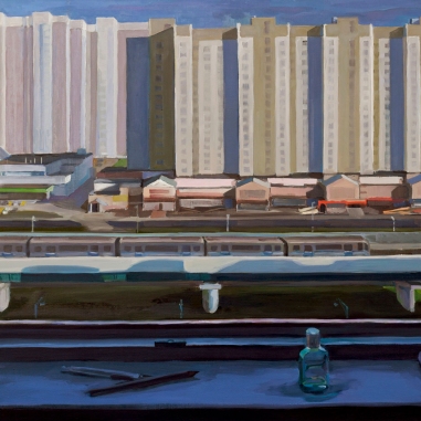 Painting for sale online - Self-isolation Evening Window view