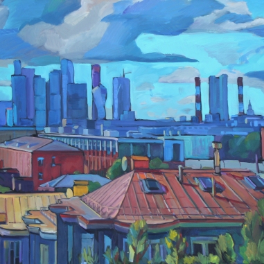 Painting for sale online - The View of Moscow City