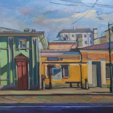Painting for sale online - Prechistenka Street in Moscow
