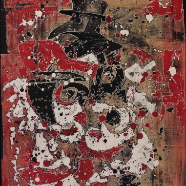 Painting for sale online - Carnival Diptych