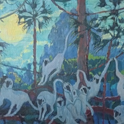 Painting for sale online - Silver langurs