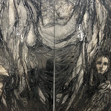 Painting for sale online - Black Heart