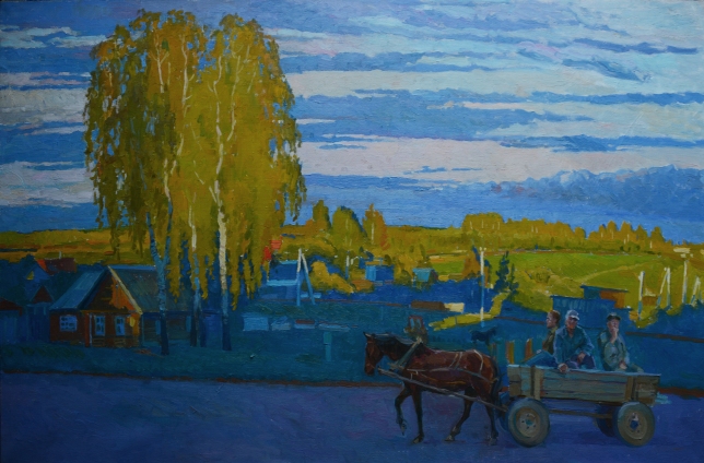 Painting for sale online - The end of the working day