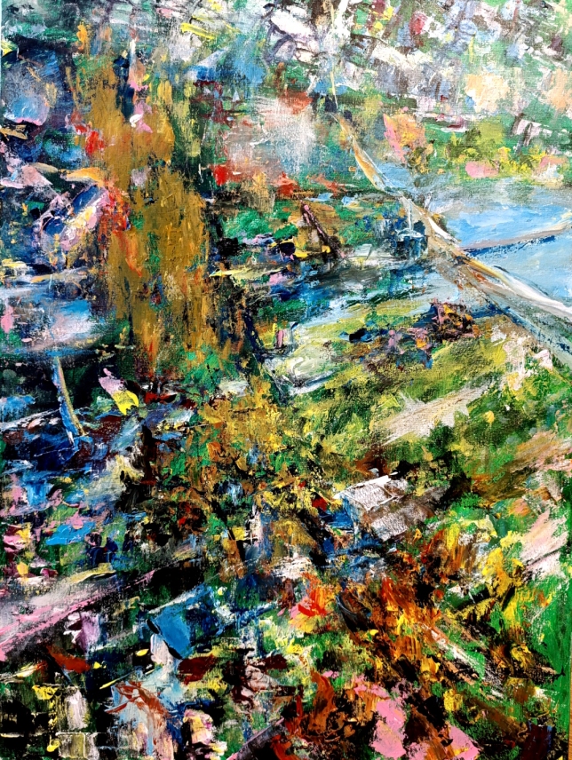 Painting for sale online - On the road with autumn