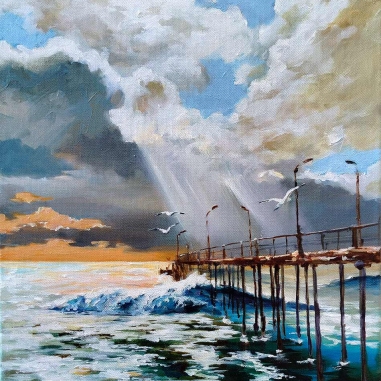 Painting for sale online - Old pier