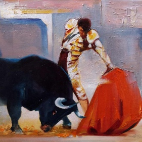 Painting for sale online - Bullfight